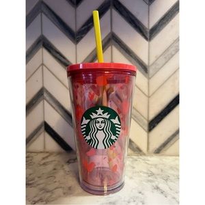 Starbucks Exclusive Valentine's Day 2020 16oz Pink Heart Grande Tumbler